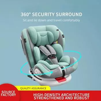 7DF детские автокресла для детей от 0 до 12 лет, детские автокресла, надежное автокресло, удобные вращающиеся на 360 ° сиденья, стулья для детей от 1 до 12 лет светло-зеленый