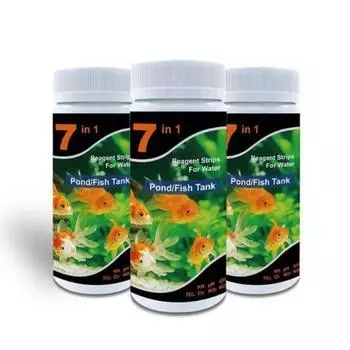 7in1 Pond Test Strips Professional Water Quality Test Strips Aquarium Testing Set Freshwater 50pcs