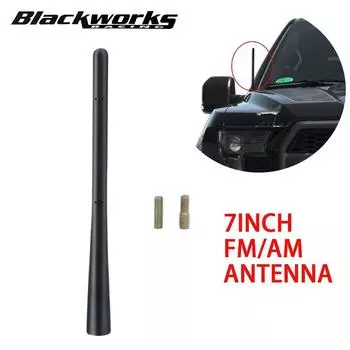 7inch Metal Car Antenna Radio AM/FM Antenna Mast Accessories For Ford Raptor F150 F250 F350 Dodge Rem 1500 2500 3500 Black чёрный