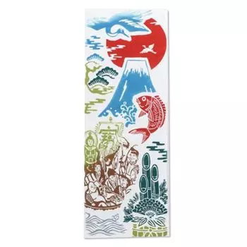 7JRP1302 Happy New Year Tenugui Hand Made in Seven Lucky Japanese Modern Japanese Japanese Showa Japanese Japanese Wamonoya Kaya Favolic Towel, Japan,