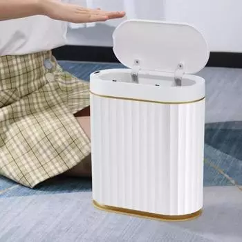 7л мусорное ведро, узкий умный сенсор, кухонные пищевые отходы, переработка туалетной корзины, ведро для хранения мусора, аксессуары для ванной комнаты