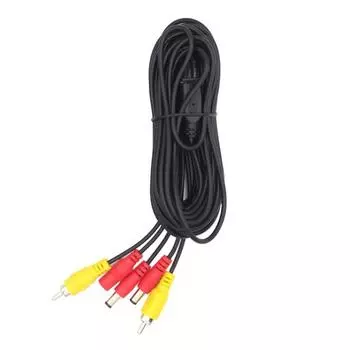 7M Car RCA Power Audio Video AV Cable Extension Wire For Auto Reversing Camera