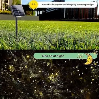 7M солнечные гирлянды солнечные рождественские огни наружные водонепроницаемые с 8 режимами освещения для рождественской свадебной вечеринки украшения сада разноцветный