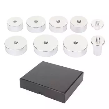 7Pcs Bezel Case Press Die Professional Aluminium Alloy Round Watch Back Cover Press Repair Tool Set