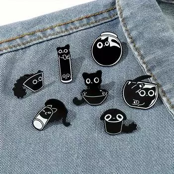 7pcs Black Cat Paint Badge Brooch Set Cute Lovely Alloy Brooch Jewelry Animal Theme Accessories reviews 4.9 ( 4.9 from ) All