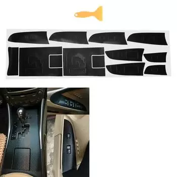 7Pcs Car Interior Stickers For LEXUS I 50 300 350 2012-2006 Carbon Fiber Gear Shift Box Panel Cap Trim Auto Accessories CHINA