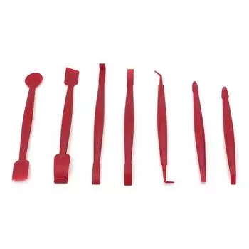 7pcs Car Rubber Scraper Window Vinyl Wrap Squeegee Film Wrapping Blades Kit Ice Remover Cleaning Wash Squeegee Snap-off Tools красный