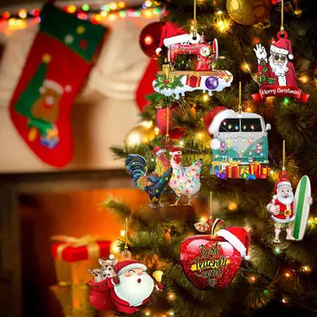 7Pcs Christmas Pendant Decorations Collectible Xmas Decor for Festive