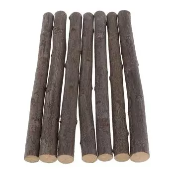 7pcs Driftwood Wood Sticks Wooden Log Rod Crafts Home Garden Model DIY Brown