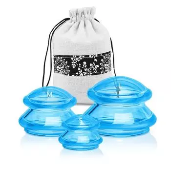 7pcs Jars Premium Transparent Vacuum Suction Massage Cupping AntiCellulite Ventosa Body Facial Cup Weight Loss Chinese Therapy