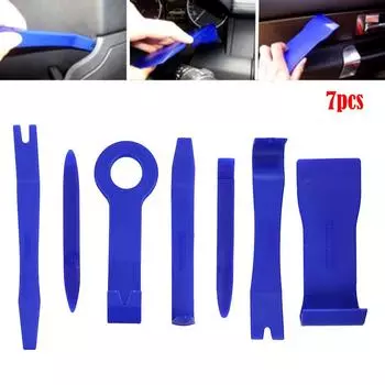 7pcs / set Auto Car Audio Door Dash Tirm Панель Установка и удаление Pry Tool синий