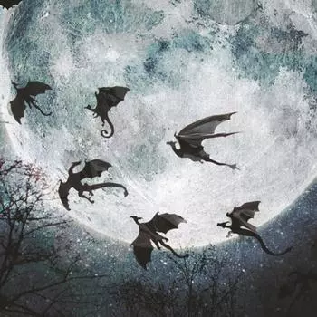 7Pcs/Set Хэллоуин Летающий Дракон Готический DIY Фэнтези Стены Искусства Наклейки Украшения