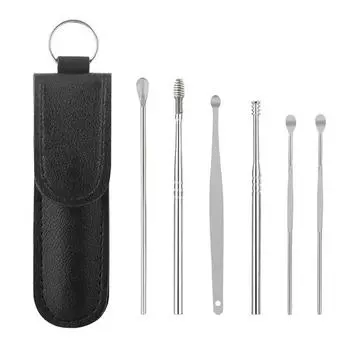 7pcs/set Spiral Ear Cleaner Ear Care Wax Pickers Portable Earpick Home