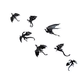 7шт 3D динозавр стикер стены дракона DIY гостиная Хэллоуин