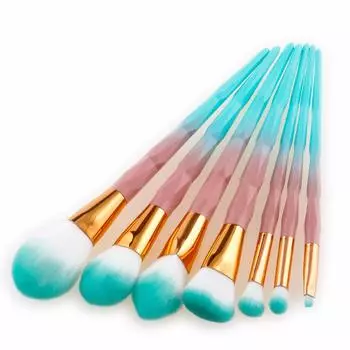 7шт алмазные тени для век набор кистей для макияжа пудра для лица тональный крем косметический набор кистей для макияжа