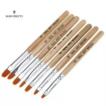 7шт деревянные ногти украшения живопись фототерапия ручка кисть акриловый гель наращивание Builder