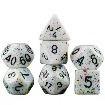 7шт DND игральные кости D20 D12 D10 D8 D6 D4 для настольной игры DND Running Group акриловые многогранные игральные кости набор красный