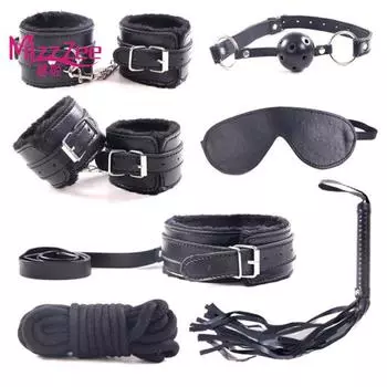 7шт секс-плагин бондаж комплект игрушки Sexualeed наручники лодыжки кандалы рот