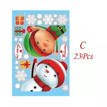 7Styles сцены украшенные стены оштукатуренные рождественские наклейки оконные стекла наклейки со статикой