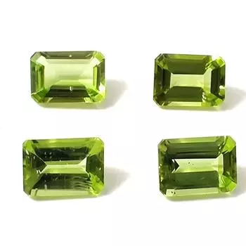 7x5 мм, лучший камень для изготовления колец и сережек, 4 карата, ограненный драгоценный камень перидот со светлыми включениями, набор из 4 предметов. 4 Carat 7x5 MM 4 Pcs