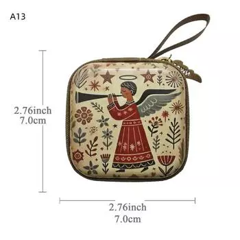 7X7Cm Virgin Mary Jesus Prayer Rosary Bag Religious Jewelry Storage Box Articulos Religioso