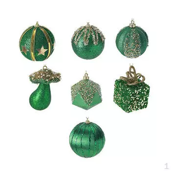 7x елочных украшений, подвесных подвесок, пенопластовых рождественских декоративных безделушек для вечеринки
