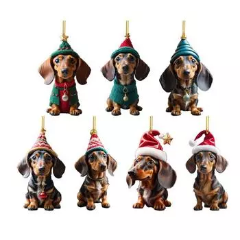 7x такса украшения для рождественской елки прочные и долговечные украшения для праздничного прикосновения легко подвешивать