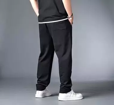 7xl 6xl Men Black Joggers Pants Mens Big Pockets Ankel Cargo Pants Male Streetwear Sweatpants XL чёрный