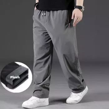 7XL 8XL брюки больших размеров мужские мешковатые брюки модные повседневные брюки с эластичной резинкой на талии мужские спортивные брюки большого размера 8XL брюки L серый
