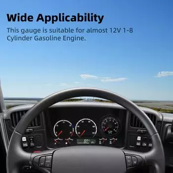 8000 об/мин автомобильный тахометр 2 52 мм тахометр электрический тахометр датчик для 1-8 цилиндрового бензинового двигателя автомобильный указатель 12 В