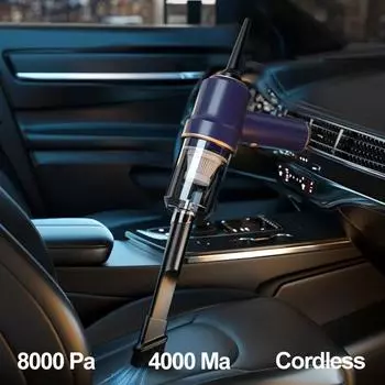 8000 Па беспроводной автомобильный пылесос и очиститель воздуха беспроводной ручной автоматический пылесос для дома и автомобиля двойного назначения мини-пылесос чёрный