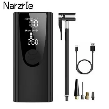 8000mAh Car Electrical Air Pump Mini 150PSI Wireless Tire Inflatable Deflate Inflator Air Compressor Pump for Motorcycle Bicycle чёрный