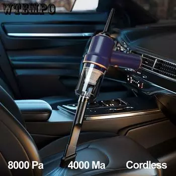 8000Pa Беспроводной автомобильный пылесос и воздушный пылесос Беспроводной ручной автопылесос дом и автомобиль двойного назначения мини-пылесос 8K pa синий