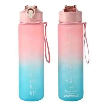 800 мл/28 унций большой емкости спортивная бутылка для воды герметичная цветная пластиковая кружка питьевая для путешествий на открытом воздухе портативная кувшины для фитнеса в спортзале A4