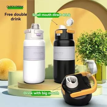 800 мл/600 мл модная термокружка для воды термокружка портативный термос сохраняет холод и тепло на открытом воздухе двойные чашки для воды 600ML-800ML