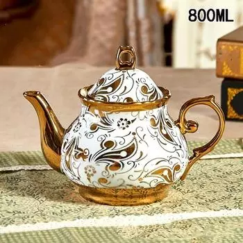800 мл большой керамический чайник, специальный чайник для отеля, ресторана, высокая термостойкость, новый костяной фарфоровый холодный чайник