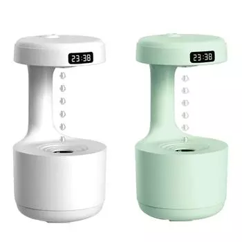 800 мл увлажнитель воздуха антигравитационный забавный капельки воды ультразвуковой генератор туманов диффузор со светодиодным дисплеем домашний 20cc зелёный