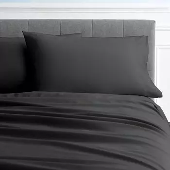 800 TC Комплект постельного белья из 4 предметов — 1 простыня на приталенном уровне, 1 плоская простыня, 2 наволочки — Простыни из 100% египетского хлопка — Простыни с высокой плотностью нити, глубокий карман 30,48 см Twin Size белый