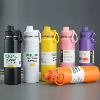 800 мл термос для улицы портативный чайник бутылка для воды с фильтром термокружка из нержавеющей стали 304 герметичная фляжка для спорта 800ml чёрный