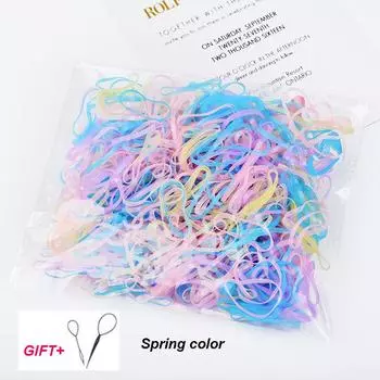 800Pcs/Pack Elastic Band Ponytail Rope Hair Accessories for Girls Rubber Hairband