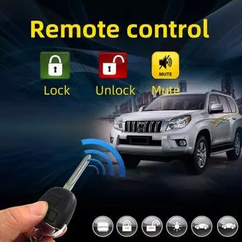 802-8127 Противоугонное устройство Универсальное безопасное предупреждение ABS Автомобильная сигнализация чёрный