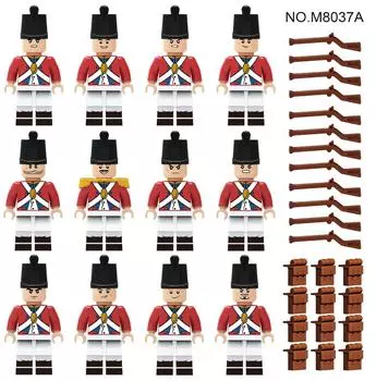 8037A древний европейский солдат, маленькая пехотная кукла, строительный блок, игрушка для детей