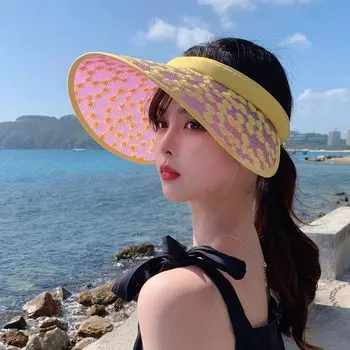 8095 Matching Topless Hat Women s Summer Sun-Proof Face Cover Handy Gadget Sun Hat Color Changing Cycling Sun Hat Hat Adult turmeric