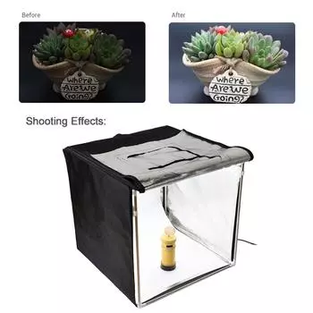 80*80*80 см светодиодный мини-фотостудия, палатка для съемки, софтбокс с 3 светодиодными светильниками, 5800K CRI EU Plug