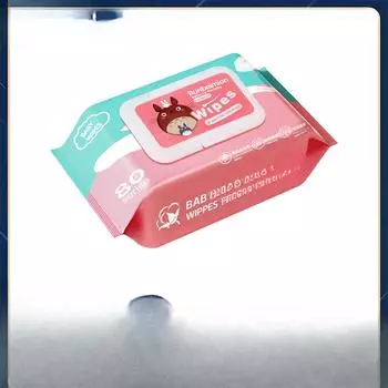 80 больших упаковок детских салфеток для рук и рта Салфетки для лица Удаления жира Умывание лица Салфетки для лица Чистка дома 80 pump/pack 5pcs