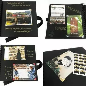 80 черных страниц памятных книг DIY Craft фотоальбомы обложка для скрапбукинга переплет фотокарточки для свадебного юбилея рождественский подарок фотокарточка
