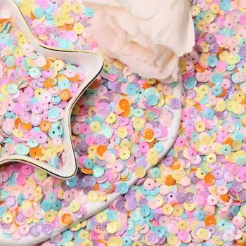 80 г креативный декоративный материал «сделай сам», вогнутый тип, круглый фантомный цвет, ПВХ, блестки, блестки, ювелирные изделия со средним отверстием, аксессуары, чехол для телефона, чашка для воды