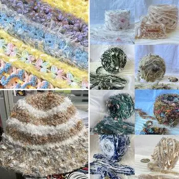80 г/моток Элегантная мягкая смешанная пряжа для самостоятельного вязания крючком шарфа, шапки, свитера и сумки