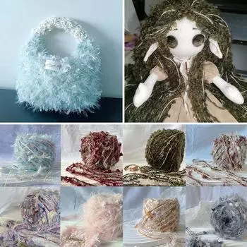 80 г/моток Сделай сам вязаный крючком шарф шапка свитер и сумка мягкая смесовая пряжа элегантный