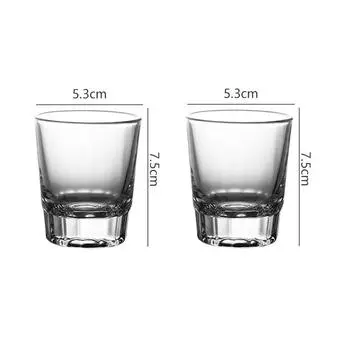 80 мл/120 мл Бокал для вина с толстым дном Роскошный бокал для водки Бокал для байцзю Бар Классический Прозрачный Бокалы для виски Бурбон Посуда для напитков 2pcs